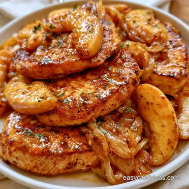 Apple Dijon Chicken for 4 Servings Recipe Card