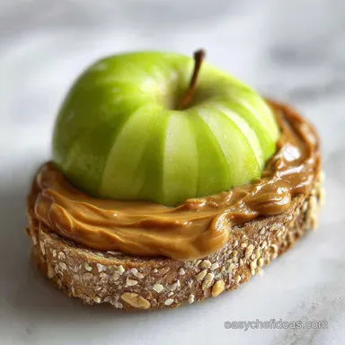 Apple and Peanut Butter Snack in 5 Minutes Recipe Card
