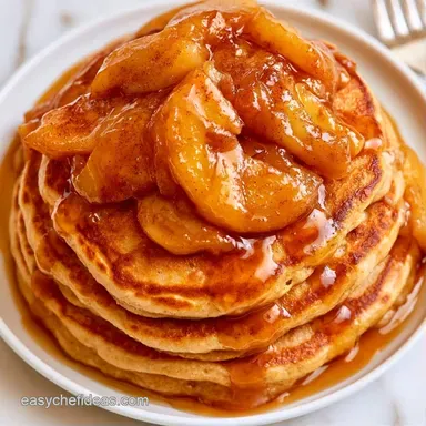 Apple Ricotta Pancakes for 4 Servings Recipe Card