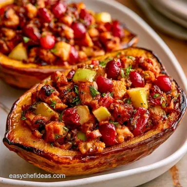 Apple Stuffed Acorn Squash for 6 Servings