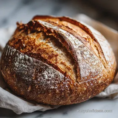 Sourdough Bread with Crackling Crust and Airy Crumb in 20 Hours Recipe Card