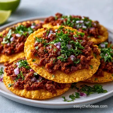Crispy Beef Tostadas in 25 Minutes Recipe Card