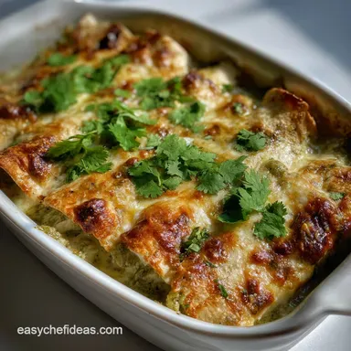 Authentic Chicken Enchiladas Verdes Recipe Green C - Flavorful!