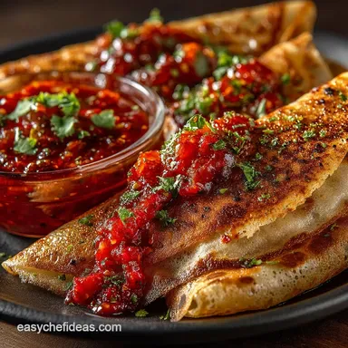 Authentic Mysore Masala Dosa with Fiery Red Chutney Recipe Card
