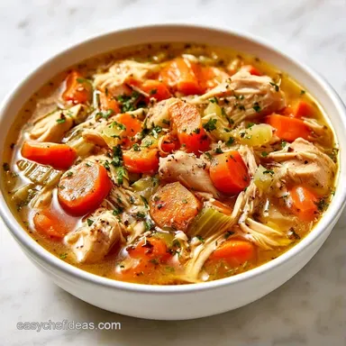 Autumn Chicken Soup for 6 Servings Recipe Card