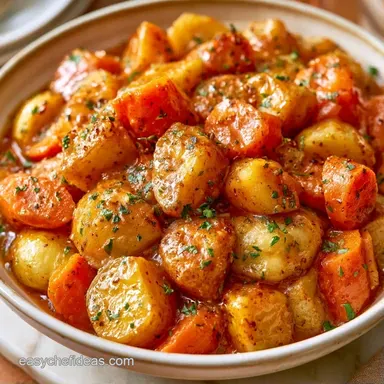Autumn Vegetarian Stew for 5 Servings Recipe Card