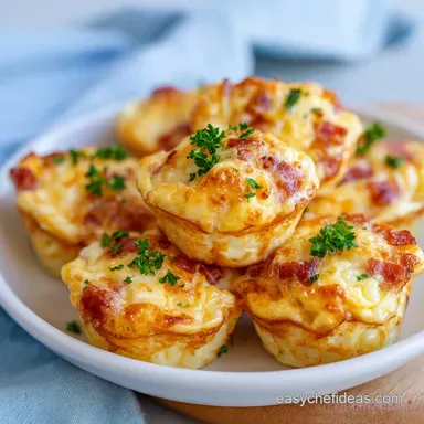 Bacon and Gruyere Egg Bites in 40 Minutes - Fluffy Baked Bites Recipe Card