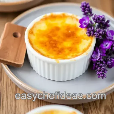 Elegant Lavender Cr&egrave;me Br&ucirc;l&eacute;e &ndash; A Delightful Dessert to Impress Recipe Card