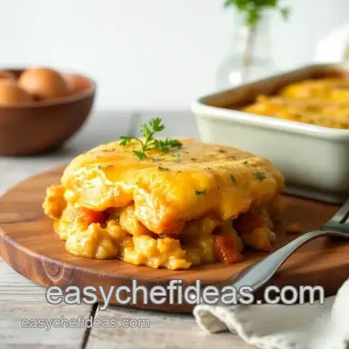 Comforting Baked Chicken Cobbler with Cheddar Topping: My Family's Favorite! Recipe Card