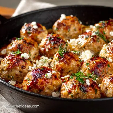 Greek Turkey Meatballs: Easy Baked Keftedakia with Feta Recipe Card