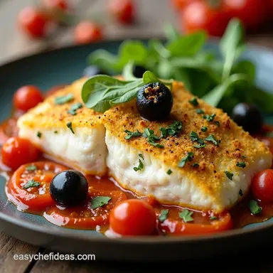Easy Mediterranean Baked Fish with Lemon Olives