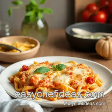 Ultimate Baked Pasta Cheesy Pizza Delight: A Cozy Family Favorite! Recipe Card
