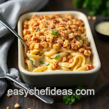 How to Make My Grandmother's Baked Tuna Noodle Casserole with Crunchy Topping Recipe Card