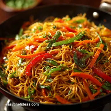 Street Style Veg Hakka Noodles Better Than Takeout Ve Recipe Card