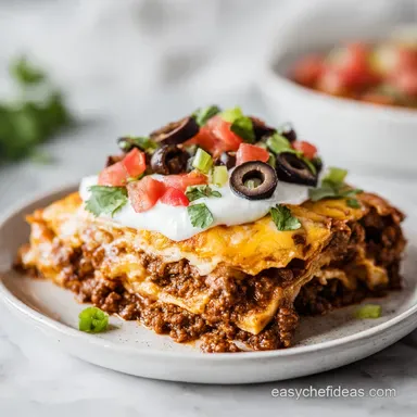 Beef Enchilada Casserole for 8 Servings