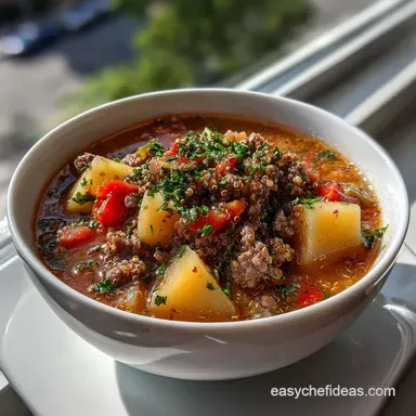 Beef Potato and Quinoa Soup Skinnytaste: High-Protein Powerhouse Recipe Card