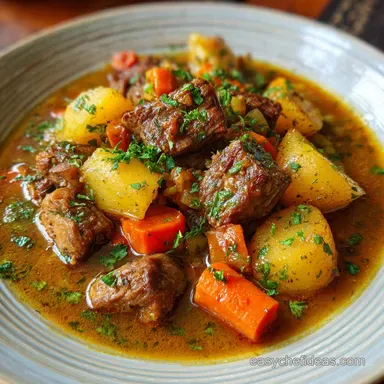 Beef Stew with Potatoes and Carrots: 8 Hour Slow-Cooked