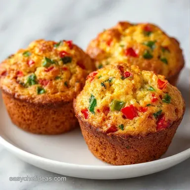 Bell Pepper Muffins in 35 Minutes Recipe Card
