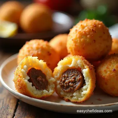 The Best Italian Rice Balls Recipe Crispy Arancini with Rag&ugrave; Recipe Card