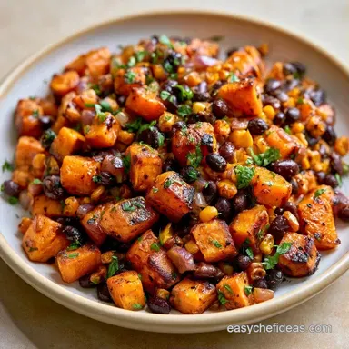 Sweet Potato Skillet with Black Beans Recipe Card
