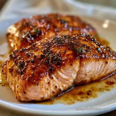 Black Pepper Glazed Salmon in 20 Minutes Recipe Card