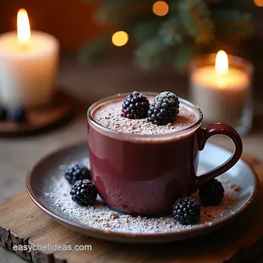 Blackberry Hot Chocolate Recipe Cosy Winter Bliss Recipe Card