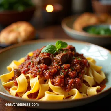 Short Rib Ragu with Pappardelle Ultimate Comfort Food Recipe Card