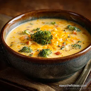 Broccoli Cheese and Potato Soup: Velvety Cheddar Chowder Recipe Recipe Card