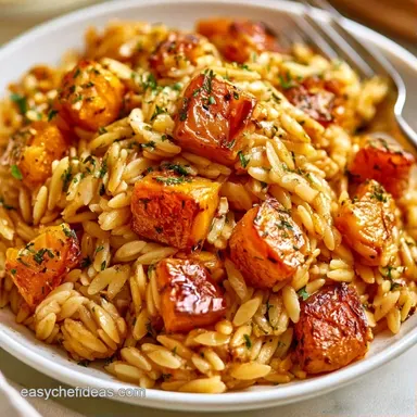 Brown Butter Orzo with Butternut Squash Recipe Card