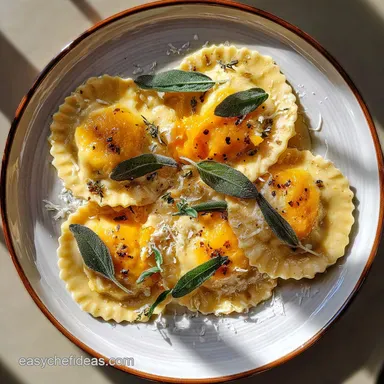 Butternut Squash Ravioli: Crispy Baked Recipe Card