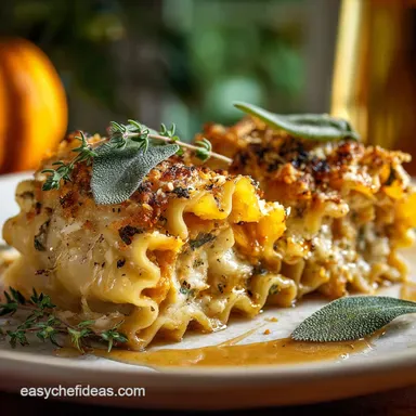 Foolproof Butternut Squash Lasagna Roll Ups with Brown Butter Sage Recipe Card