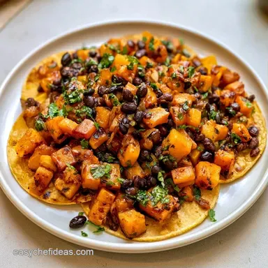 Butternut Squash Tostadas in 40 Minutes Recipe Card