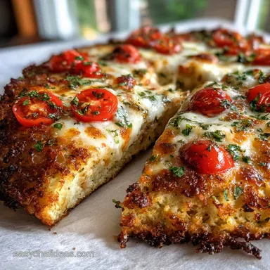 Pizza Crust Using Cauliflower: Crispy Baked Low Carb Recipe Card
