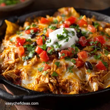 Cheesy Rotisserie Chicken Enchilada Skillet 35-Minute Weeknight Dinner Recipe Card