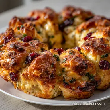 Christmas Potluck Recipes: Festive Cheesy Puff Wreath Recipe Card