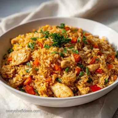 Chicken Fried Rice Recipe for 4 Servings Recipe Card