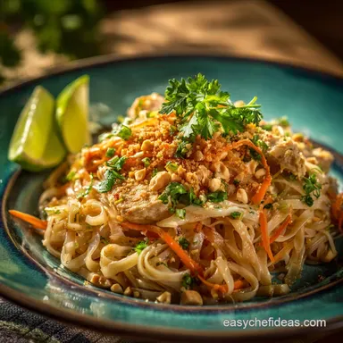 Chicken Pad Thai Meal Prep The No Soggy Noodles Healthy Lunch Recipe Recipe Card