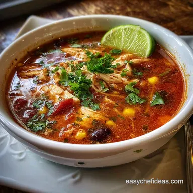 Quick and Cozy Chicken Taco Soup Ready in 30 Min