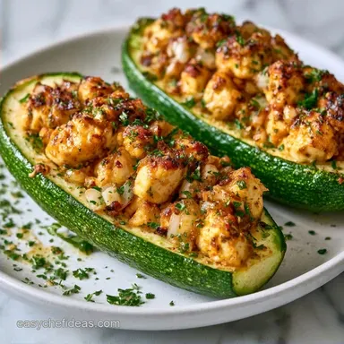 Chicken Zucchini Boats for 4 Servings