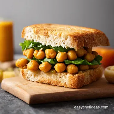 Easy Healthy Lunches Chickpea SmashUp Sandwich Recipe Card