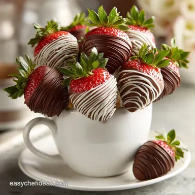 Chocolate Strawberry Bouquet Recipe for 6 Servings Recipe Card