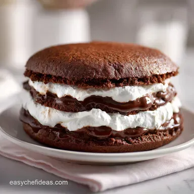 Chocolate Whoopie Pie Cake for 12 Servings Recipe Card