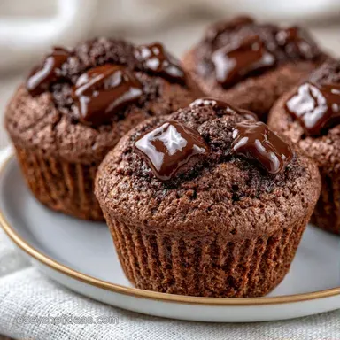 Chocolate Zucchini Muffins in 40 Minutes Recipe Card