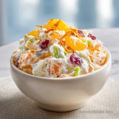 Ambrosia Salad with Sour Cream in 20 Minutes Recipe Card