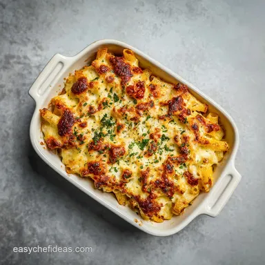 Baked Ziti Recipe with Sausage and Ricotta for 8 Servings Recipe Card