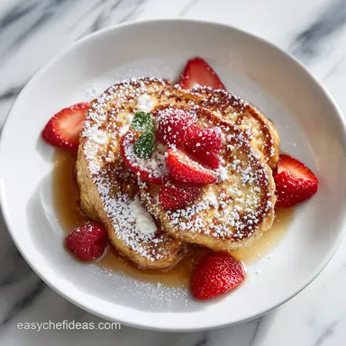 French Toast Recipe: Custard Centered for 4 Servings