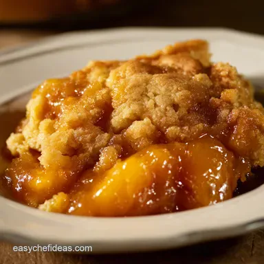 Easy Peach Cobbler Recipe OldFashioned Southern Charm Recipe Card