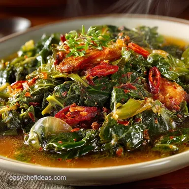 Authentic Southern Mixed Greens Recipe SlowSimmered with Smoky Potlikker