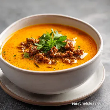 Taco Soup Cold with Ground Beef Recipe Card