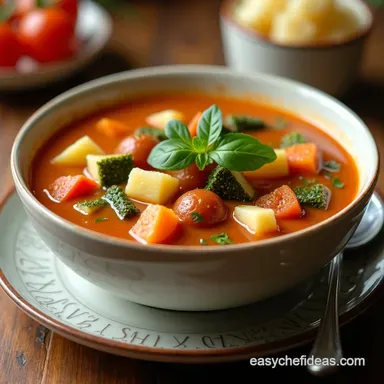 Low Carb Vegetable Soup My Cozy Garden Medley Recipe Card